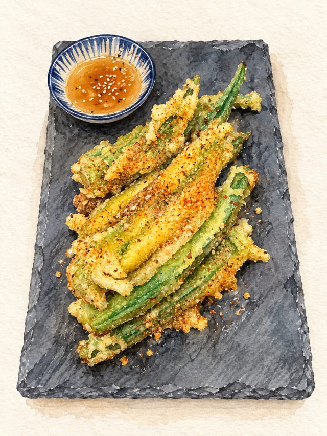 Sen Salt Crispy Okra.